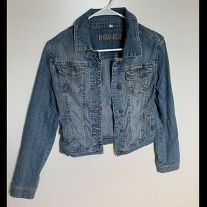 Hydraulic distressed denim jacket